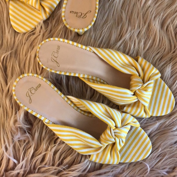 J. CREW Stripe Knotted Kitten Heel Sandals - Picture 2 of 10
